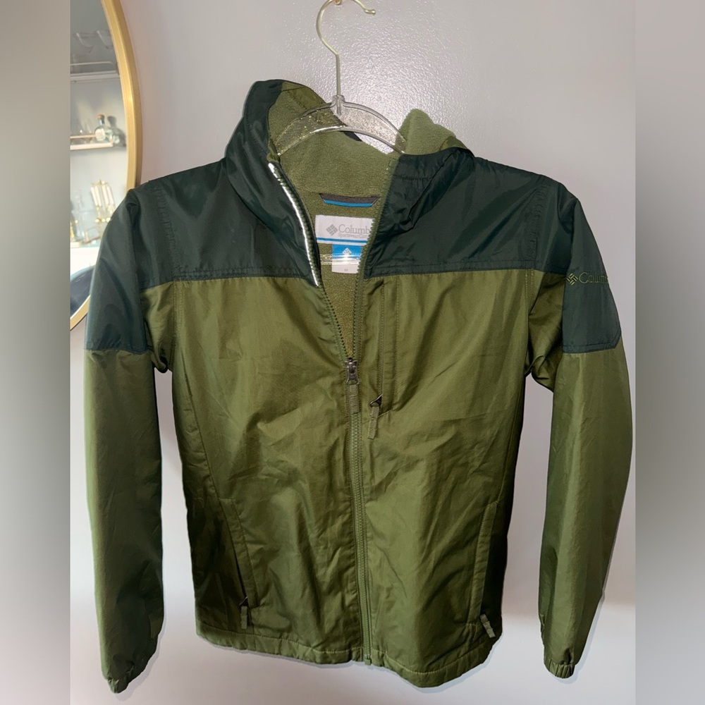Columbia Olive Fleece Jacket Sz M 10/12